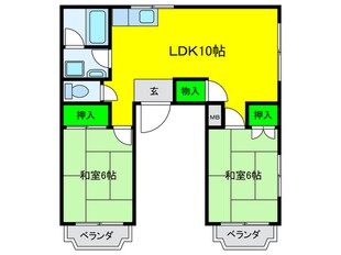 コ－ポかえでの物件間取画像